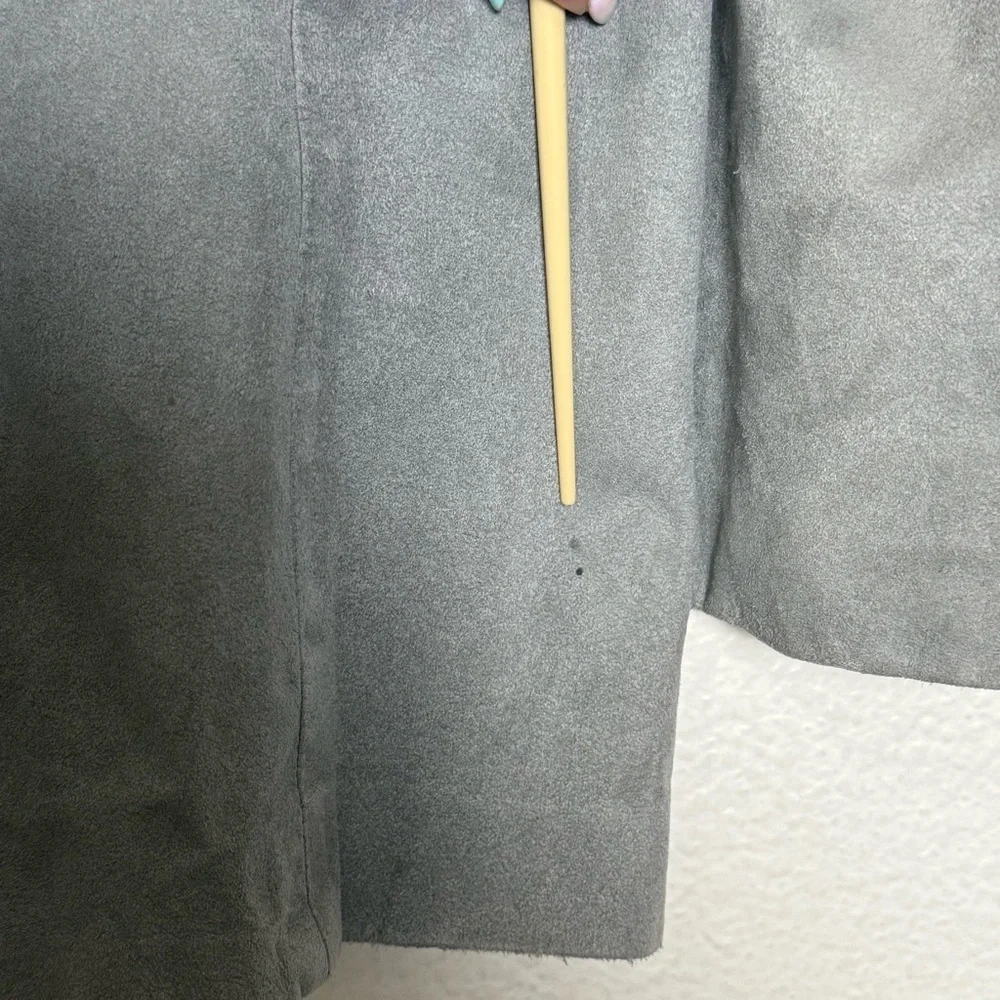 Kuppenheimer Men's Gray Prima Suede 2 Button Single Breasted Blazer Size 42 R